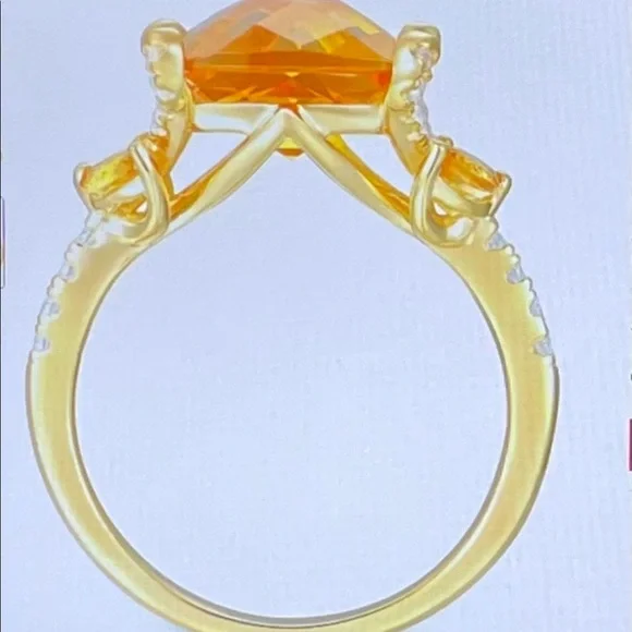 NWOT 4 1/2 ct. t.w. Citrine/White TopazSize 7